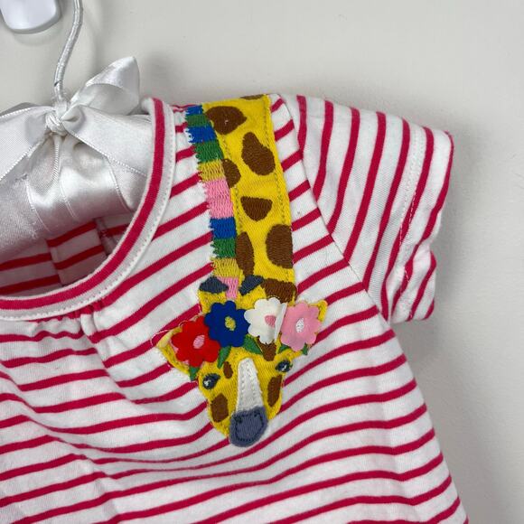 Mini Boden Applique Stripe Zoo Animals Dress 9-12 Months - Picture 3 of 8